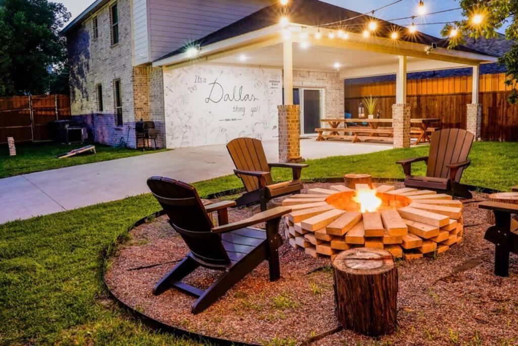Dallas 4Br Large Yard W Hot Tub , Fire Pit And Basketball Hoop Esterno foto